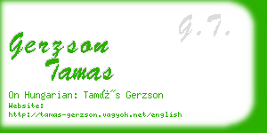 gerzson tamas business card